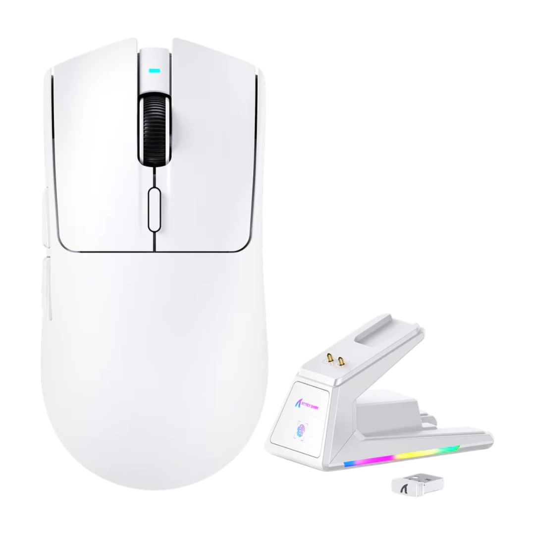 Mouse Attack Shark X1 Tri-Mode White