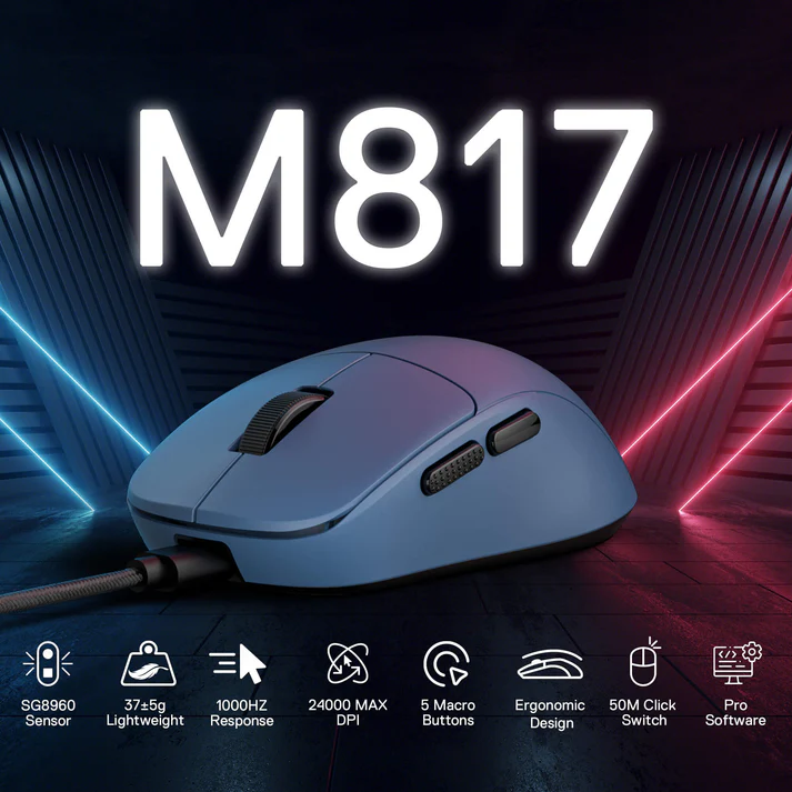 Mouse Redragon KLYAMOOR M817 Mini Lightweight Blue