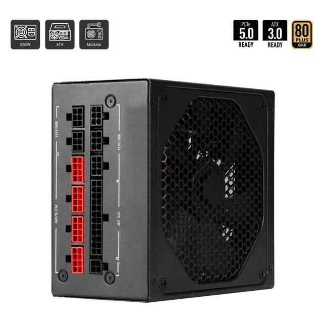 Power Supply Zumax 850W 80+ Gold Fully Modular Power Supply (Black)