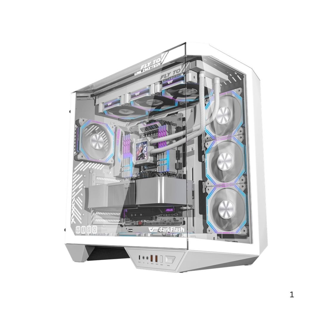 Case DarkFlash DY470 Mid Tower Case - White