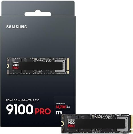 Samsung SSD 9100 PRO 1TB, PCIe 5.0x4 M.2 2280, Up to 14,700MB/s