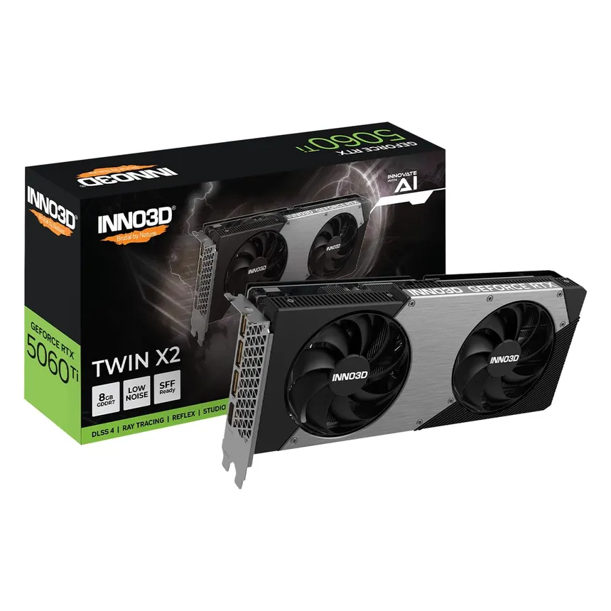 Graphics Card INNO3D GeForce RTX 5060 Ti 8G TWIN 2X SFF