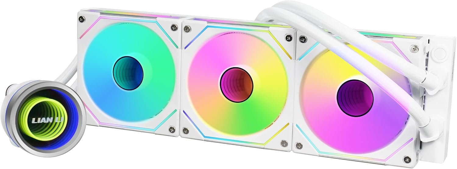 LIAN LI Galahad II Trinity 360 AIO CPU Cooler, SL-INF Fans, White