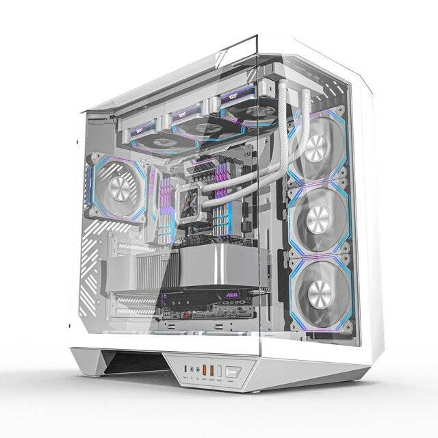 Case DarkFlash DY470 Case with 7 Fans (White)