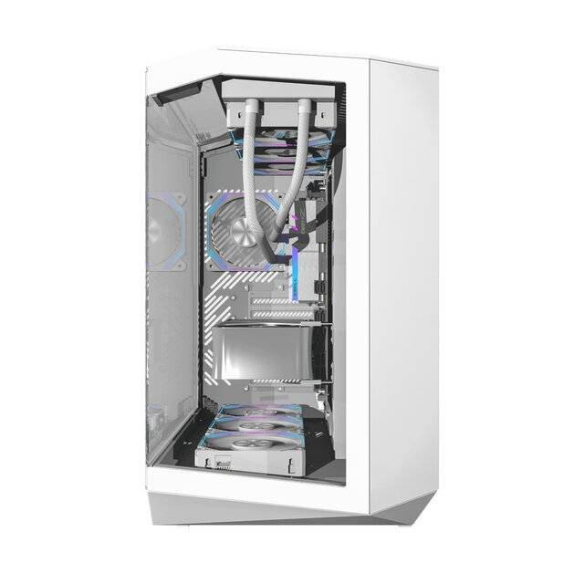 Case DarkFlash DY470 Case with 7 Fans (White)