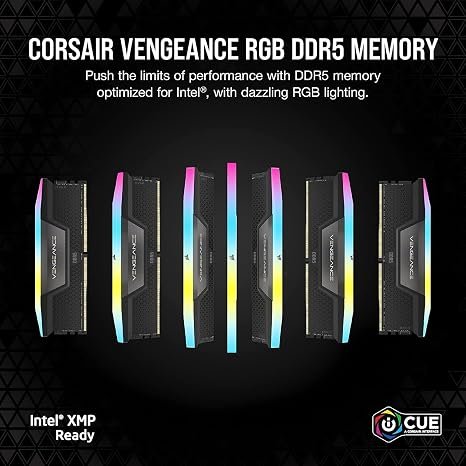 Corsair Vengeance RGB DDR5 64GB (2 x 32GB) 5200MHz Intel cl40