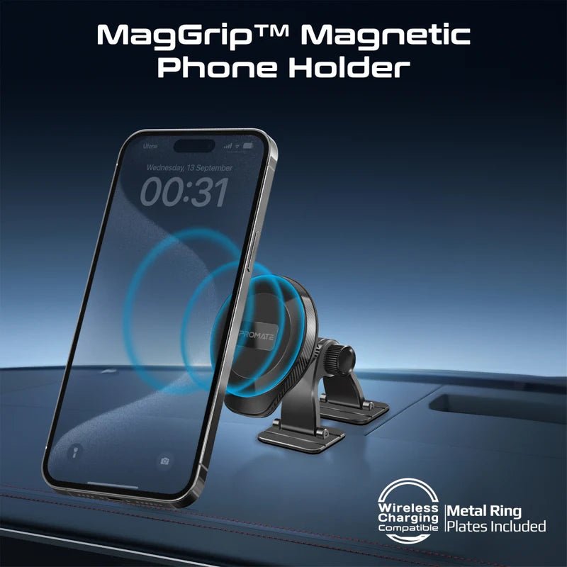 Cooler Promate ArcMount - 20-Magnet Cradleless 360° MagGrip™ Car Phone Holder for Curved Dashboards
