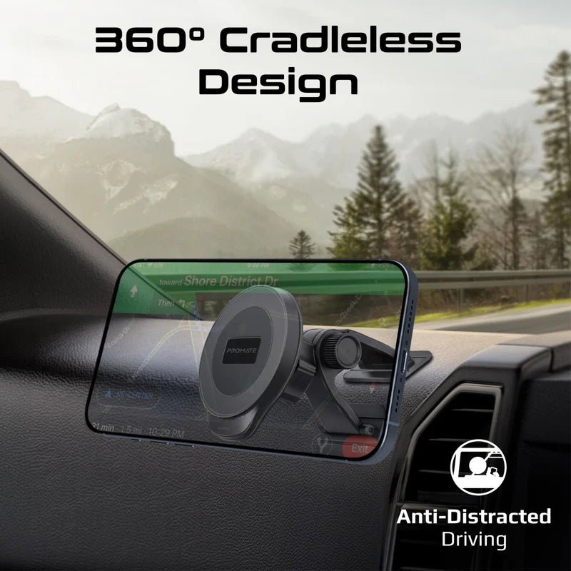 Cooler Promate ArcMount - 20-Magnet Cradleless 360° MagGrip™ Car Phone Holder for Curved Dashboards