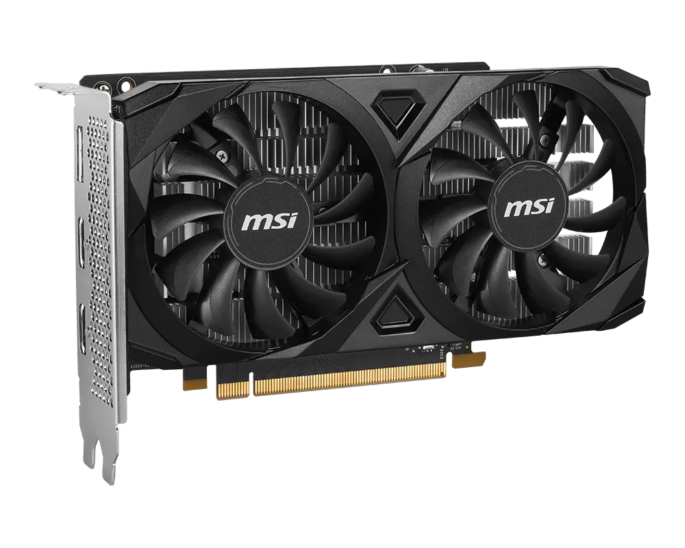Graphics Card MSI GeForce RTX 3050 VENTUS 2X E 6G OC Graphics Card - NVIDIA RTX 3050, 6GB GDDR6, PCIe 4.0 x8, Dual Fan Cooling, HDMI 2.1, DisplayPort, 4K Support, Ampere Architecture