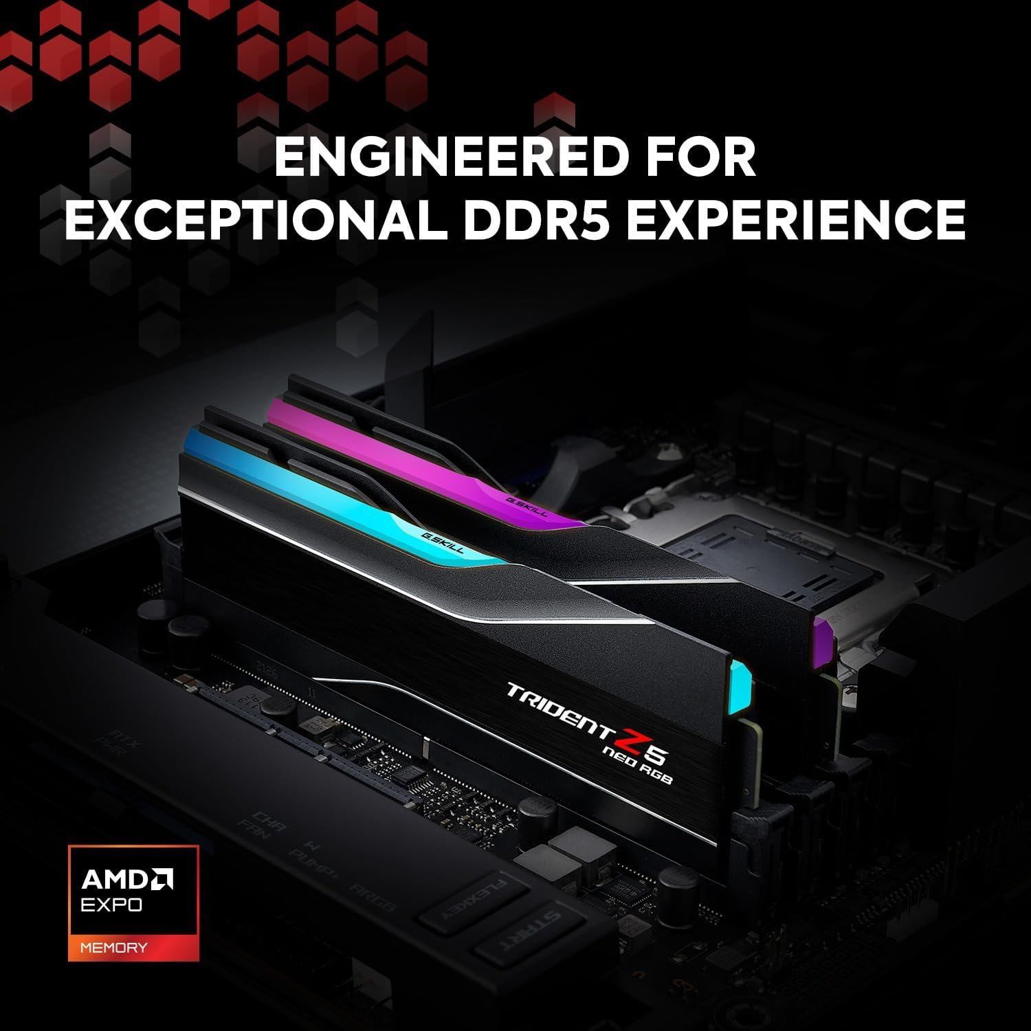 G.SKILL Trident Z5 Neo RGB Series DDR5 RAM (AMD EXPO) 96GB (2x48GB) Up to 6000MT/s CL30 Intel / AMD