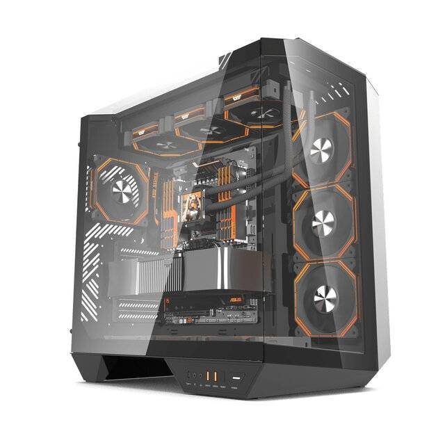 Case DarkFlash DY470 Case with 7 Fans (Black)