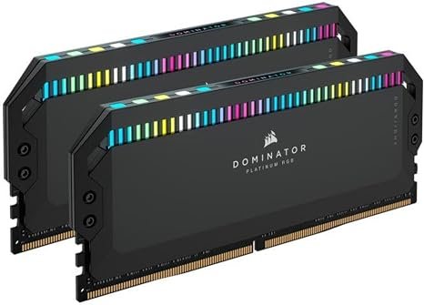 CORSAIR Dominator Platinum RGB DDR5 32GB (2x16GB) DDR5 5200MHz CL40 Intel XMP Black