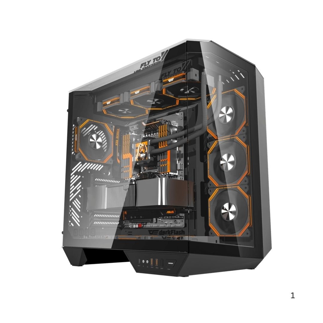 Case DarkFlash DY470 Mid Tower Case - Black