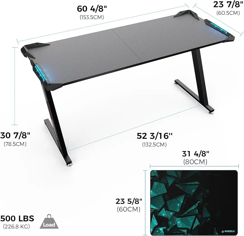 Eureka Ergonomic Z60 Gaming Desk