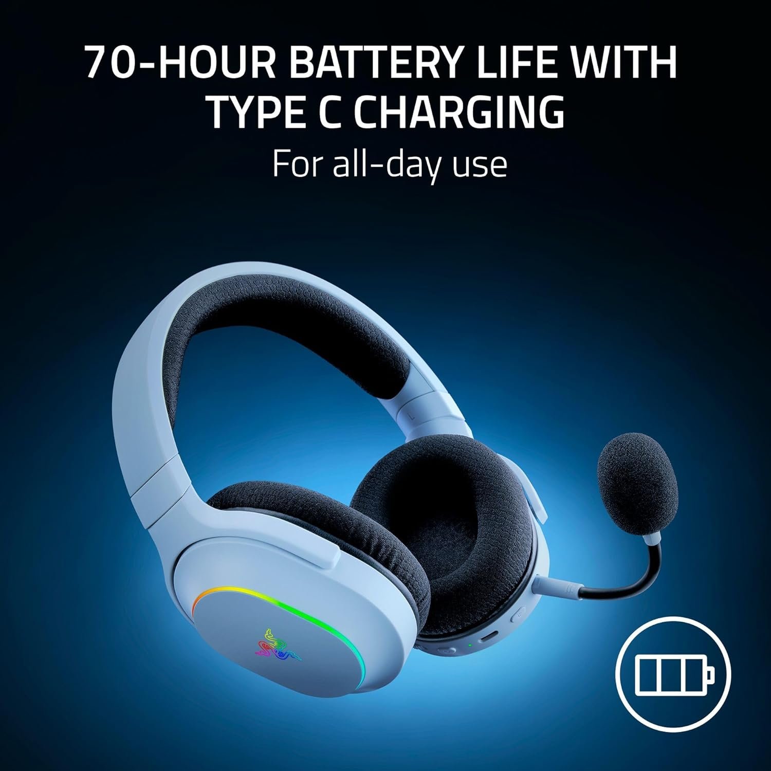 Storage Razer Barracuda X Chroma Wireless Gaming Headset - TriForce 40mm Drivers - Dual Wireless (2.4GHz & Bluetooth) - 6-Zone Chroma RGB - Detachable HyperClear Cardioid Mic - 70-Hour Battery