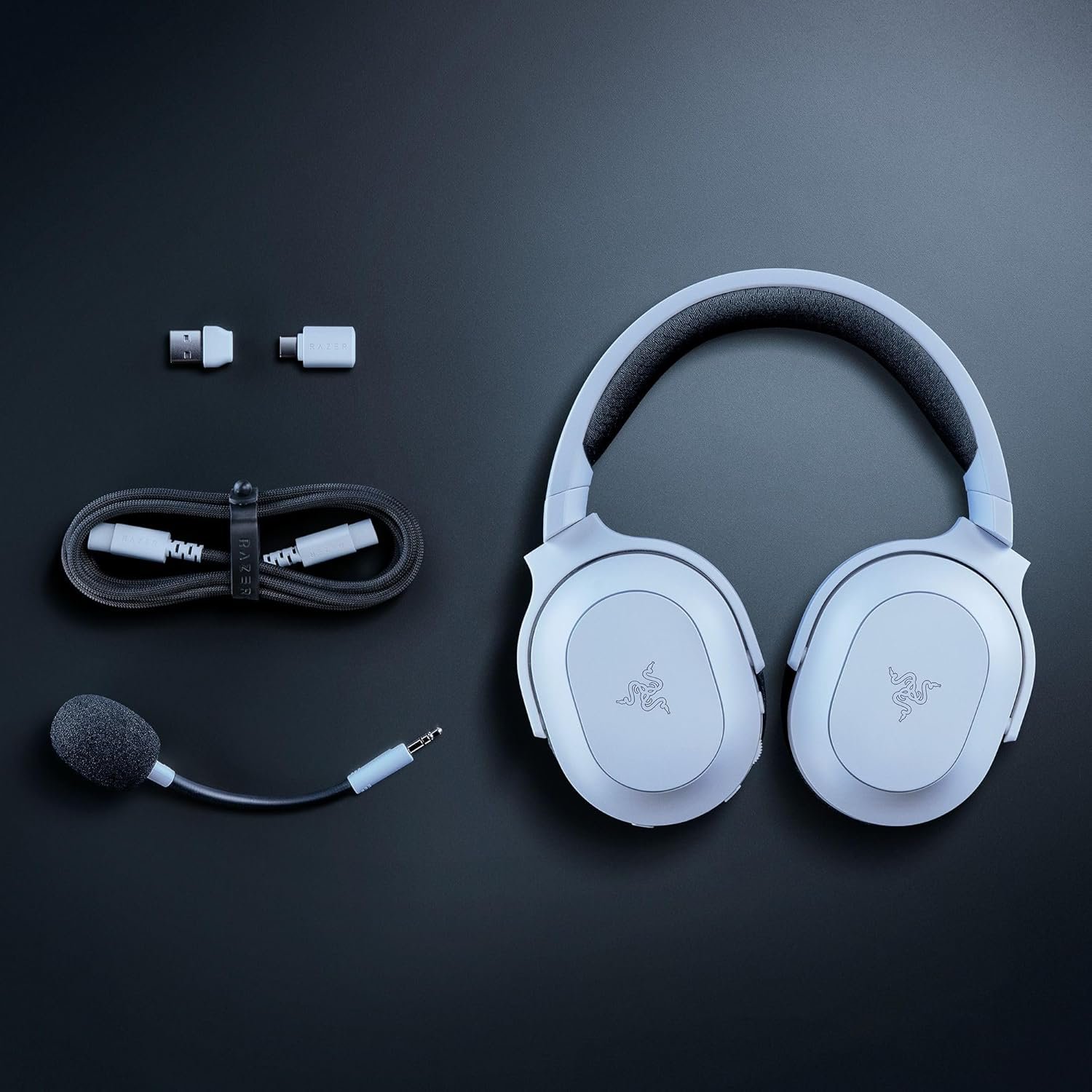 Storage Razer Barracuda X Chroma Wireless Gaming Headset - TriForce 40mm Drivers - Dual Wireless (2.4GHz & Bluetooth) - 6-Zone Chroma RGB - Detachable HyperClear Cardioid Mic - 70-Hour Battery
