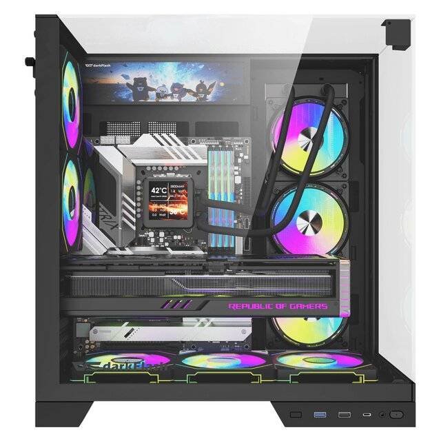 Case DarkFlash TH285 Plus 8-Fan Case With V92 9.2" Screen (Black)