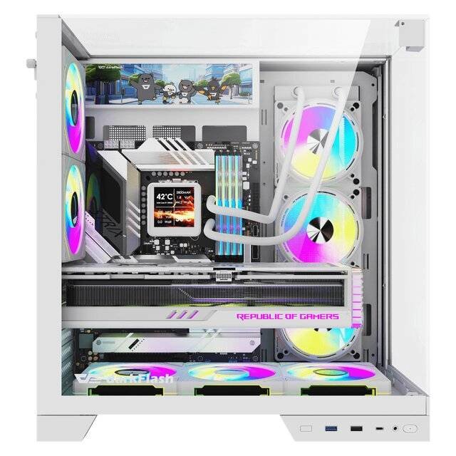 Case DarkFlash TH285 Plus 8-Fan Case With V92 9.2" Screen (White)