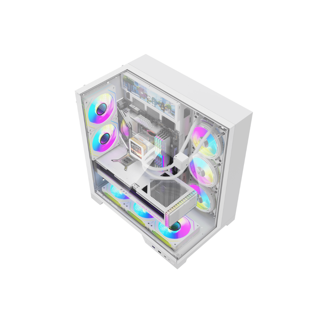 Case DarkFlash TH285 Plus - Computer Case, White