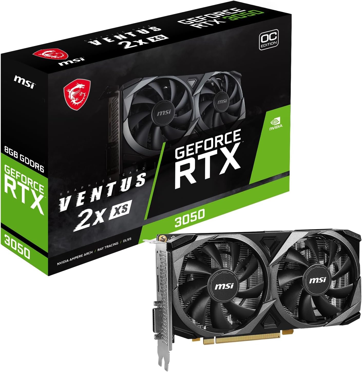 Graphics Card MSI GeForce RTX 3050 VENTUS 2X XS OC Graphics Card