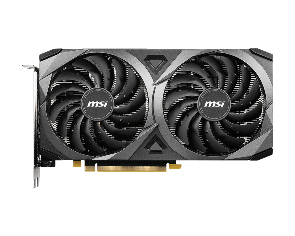 Graphics Card MSI GeForce RTX 3060 VENTUS 2X 12G OC - Ampere GPU, 12 GB GDDR6 15 Gbps, 1807 MHz Boost, Dual TORX Fan 3.0, 3× DP 1.4a & HDMI 2.1