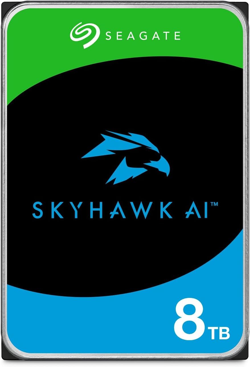 Storage Seagate SkyHawk AI ST8000VE001 8TB 7200 RPM 256MB Cache SATA 6.0Gb/s 3.5" Internal Hard Drive Bare Drive