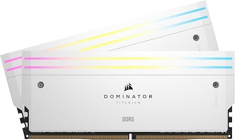 CORSAIR Dominator Titanium RGB DDR5 RAM 64GB (2x32GB) DDR5 6000MHz CL30 Intel XMP iCUE