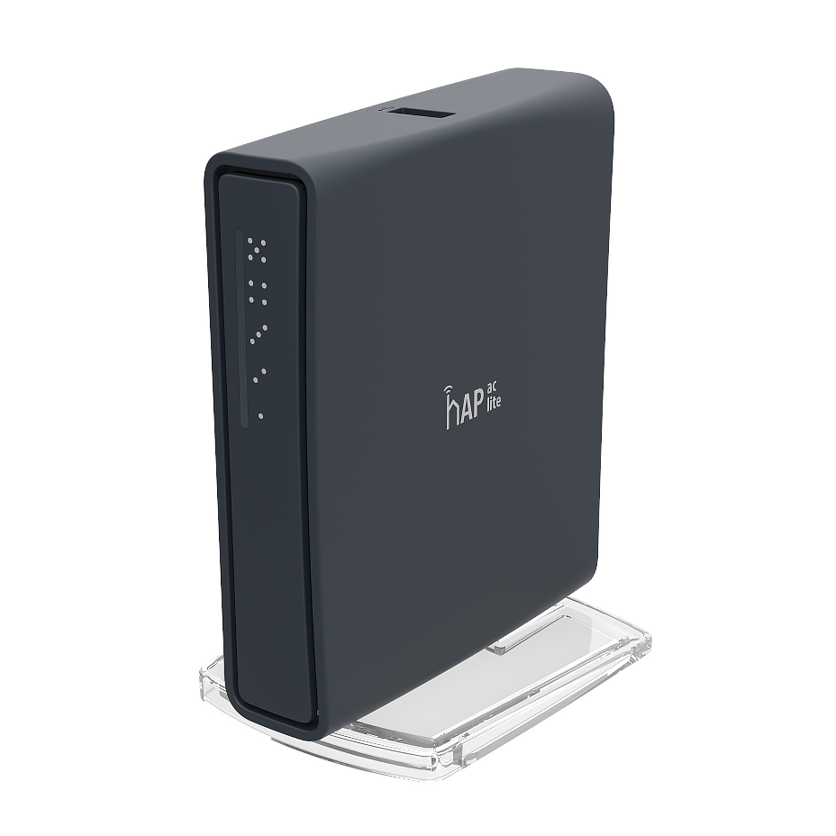 Case Mikrotik hAP ac lite TC Dual-Concurrent 2.4/5GHz AP, 802.11ac, Five Ethernet ports, PoE-out on port 5, USB for 3G/4G support, universal tower case