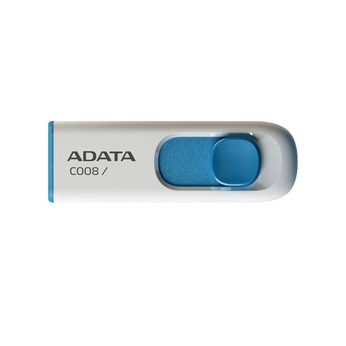 Storage ADATA C008 USB 2.0 Flash Drive Classic Capless - 16GB — White