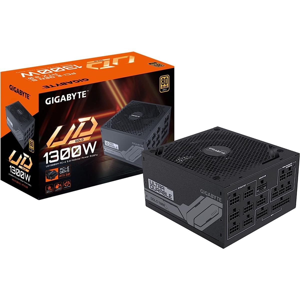 Power Supply GIGABYTE GP-UD1300GM PG5 PSU - 1300W, ATX 3.0, PCIe Gen5 Ready, 80+ Gold, Fully Modular