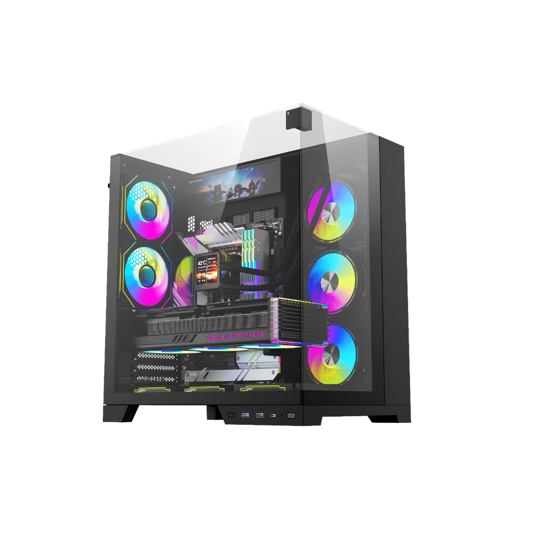 Case DarkFlash TH285 Plus - Computer Case, Black