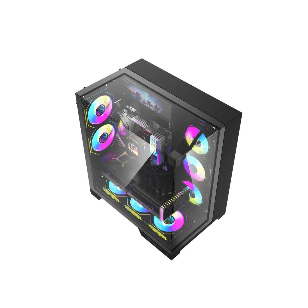 Case DarkFlash TH285 Plus - Computer Case, Black